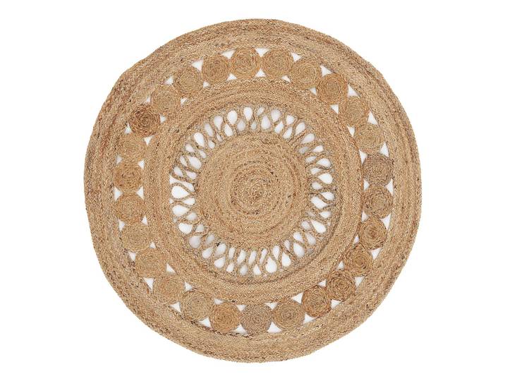 Tapis en jute Ella Beige 200 x 200cm 100 % jute