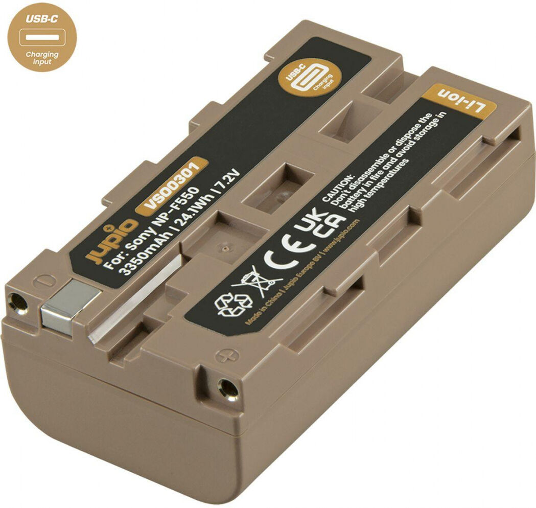 Jupio NP-F550 Ultra C (USB-C input) 3350mAh
