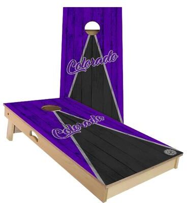 Skip's Garage Colorado Triangle Baseball Outdoor Cornhole Board Set