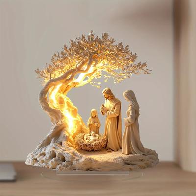 Inspired Living Moonlit Prayer Tree Religious Desk & Wall Art Spiritual Home Decor Gift a