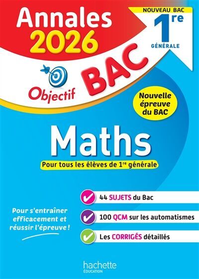 Nadine Billa - Maths 1re générale : annales 2026 : nouveau bac - Preis vom 09.10.2026 07:28:09 h