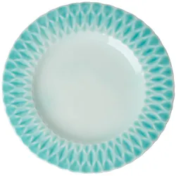 RICE Speiseteller Keramik, Aqua Ø 28 cm