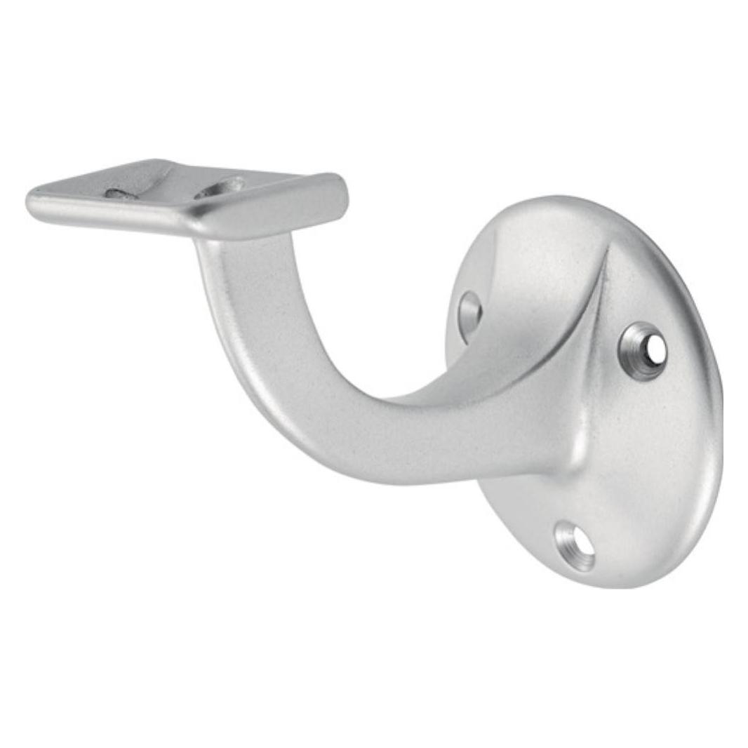 Hermeta Handlaufträger 3502 Aluminium silberfarbig eloxiert Durchmesser Wandplatte 56 mm gerade Auflage (Aluminium) (3502-01E)