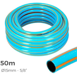 Professioneller Anti-Torsions-Gartenschlauch Ø Innen 15Mm Ø Außen 20Mm (5/8") - Rolle 50M Edm