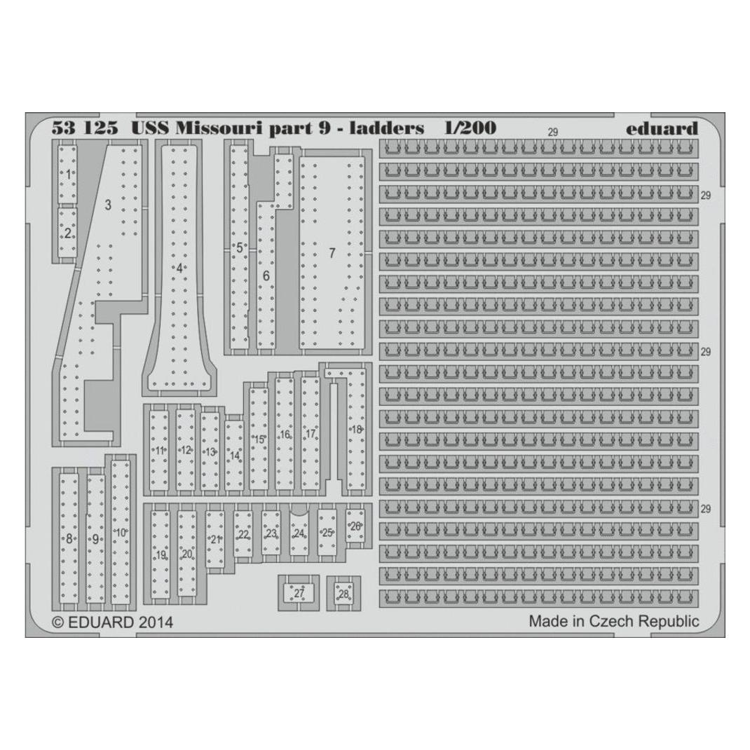 Eduard USS Missouri part 9-ladders f. Trumpeter (53125)