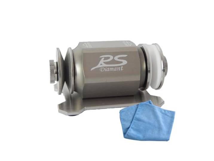 Duke-Handel Rollenschärfer Messerschärfer X-Schliff - Plus Titan Die Plus Titan-Edition inklusive Mikrofasertuch, Diamantschliff & X-Schliff für den perfekten balligen Präzisionsschliff