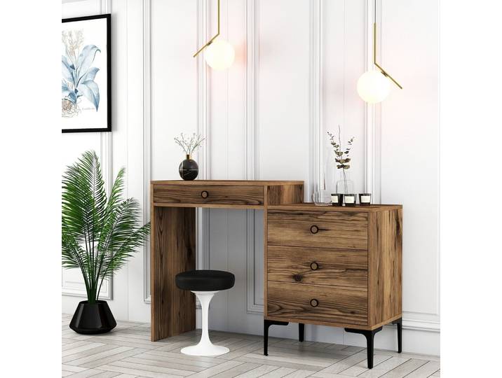 Schminktisch Uyumak Walnuss Melamin B 124 T 40 cm - Schminktisch