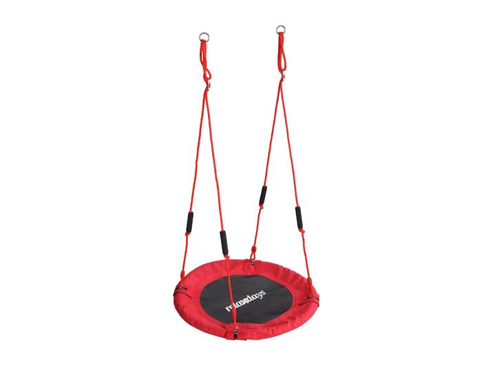 Nestschaukel Kinder Schaumstoffgriffe 80 cm Rot-Schwarz