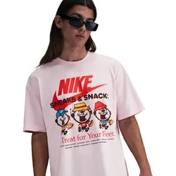 NIKE Sportswear M90 Sole Food T-Shirt Herren 602 - pink foam L