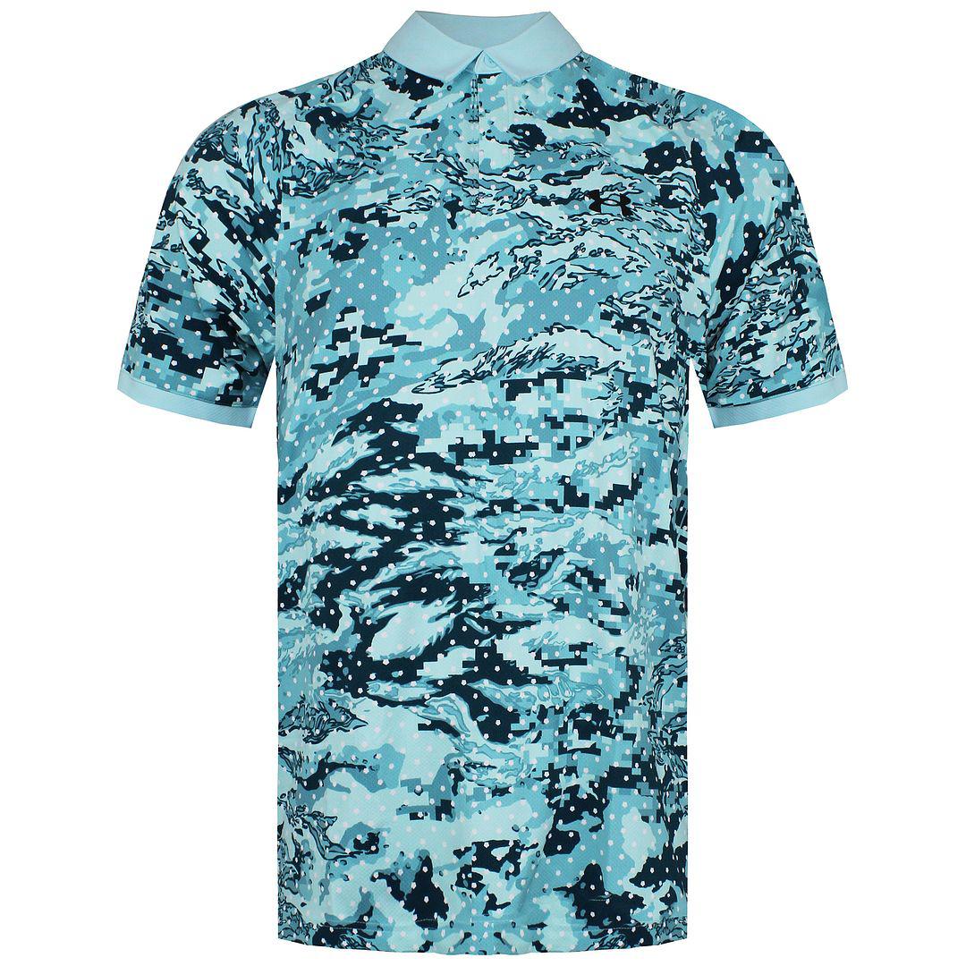 Under Armour Iso-Chill Penta Dot Heren Blauw Golf Poloshirt