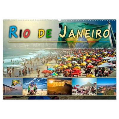 Rio de Janeiro, Stadt des Sonnenscheins (Wandkalender 2026 DIN A2 quer), CALVENDO Monatskalender