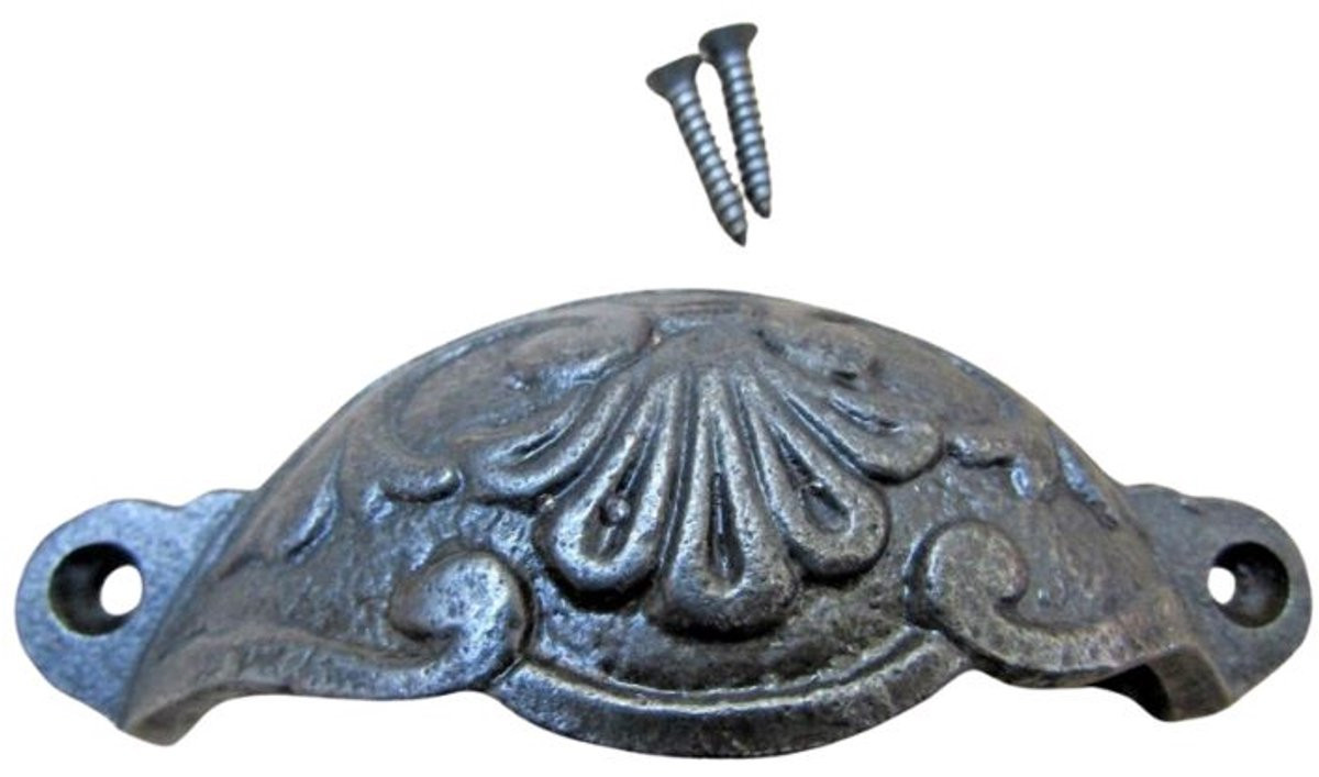 Floral Cup Pull Handgreep Antique Iron