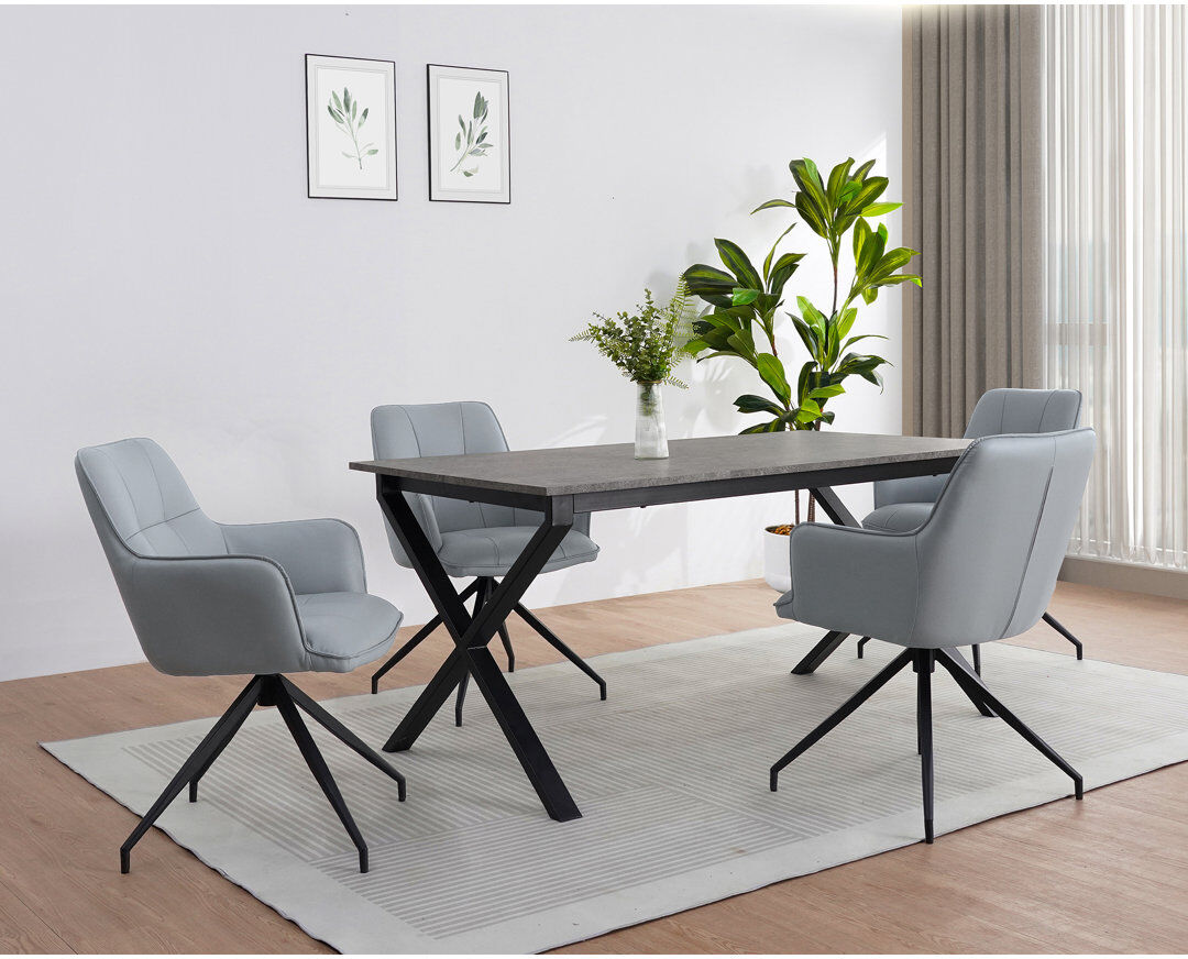 Union Rustic Pine Dining Table Black