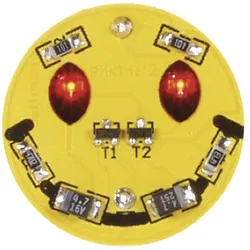 Whadda SMD fröhliches Gesicht, DIY Lötbausatz, Mini-Gadget, 2 gelbe Blink-LEDs, 3V, 5mA
