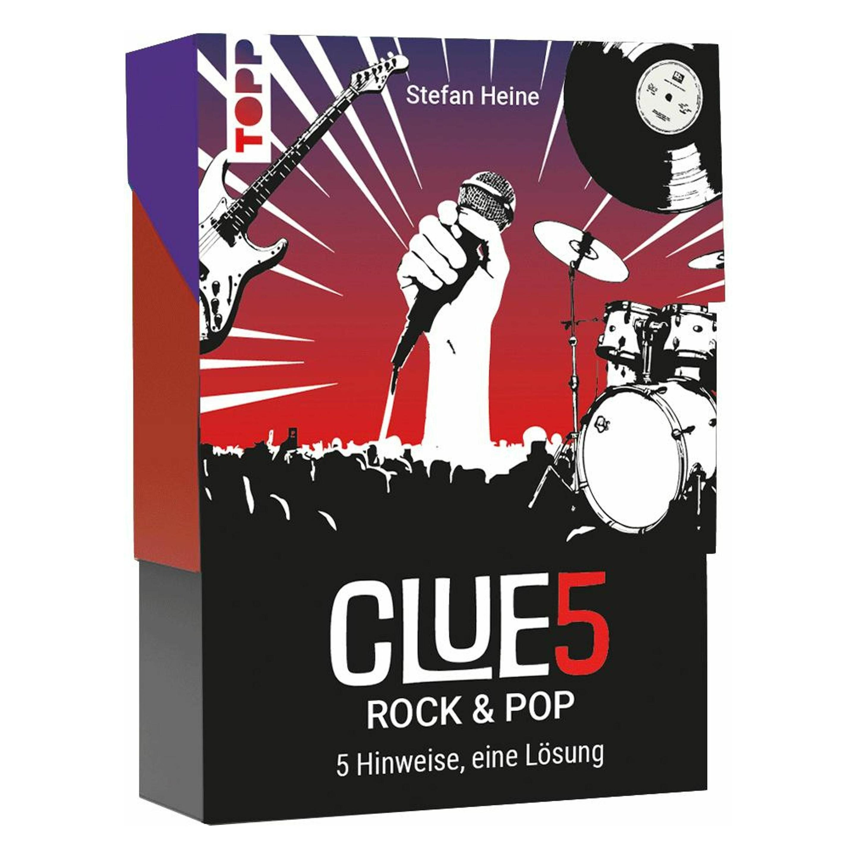 Frech CLUE5 #Rock & Pop. 5 Hinweise, nur eine Lösung. Das Trend-Quiz für deine Tasche (Deutsch, 1 - 8 Spieler) (679/18696)