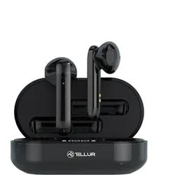 Tellur Flip True Wireless Kopfhörer schwarz (2.50 h, Kabellos), Kopfhörer, Schwarz