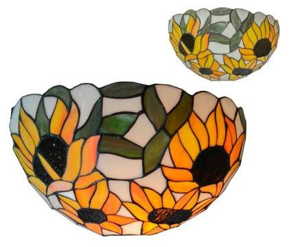 Prezent Wandlamp Tiffany collectie ZONNEBLOEM model 240 patroon 23 met LED-verlichting