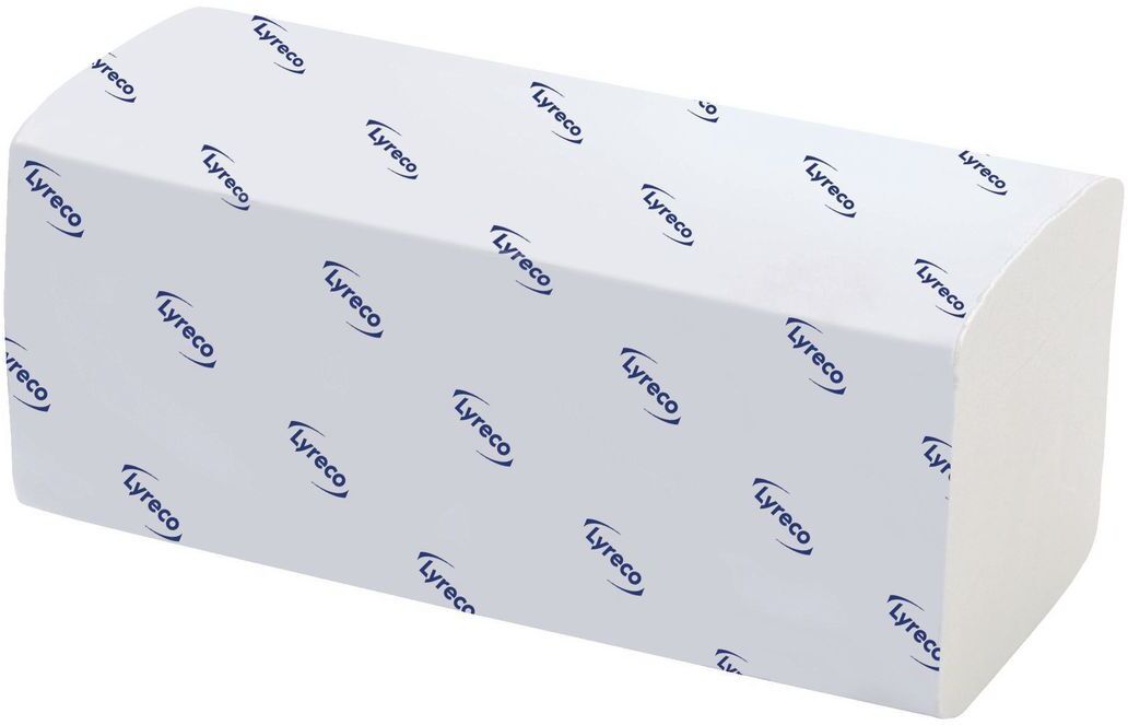 LYRECO Pappershandduk singlefold 2-lagers vit 3800/fp