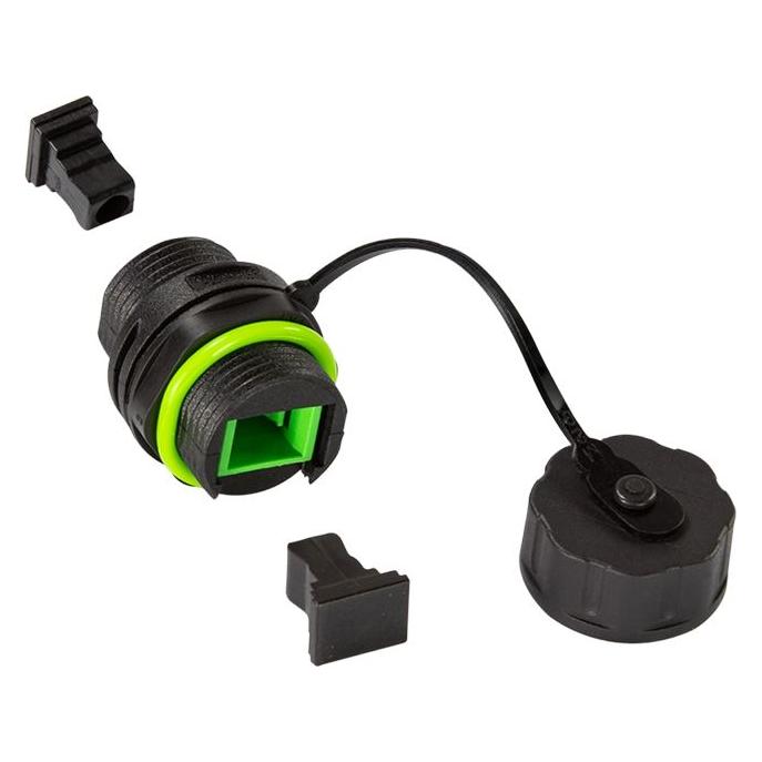 LogiLink Wasserdichter SC-Simplex Steckverbinder mit Schutzkappe (Netzwerk Kupplung) (FA05SX1)