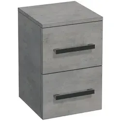 SAT Cube Way Badezimmerschrank niedrig 32,5x49,3x33 cm Beton CUBE3CHN32BE