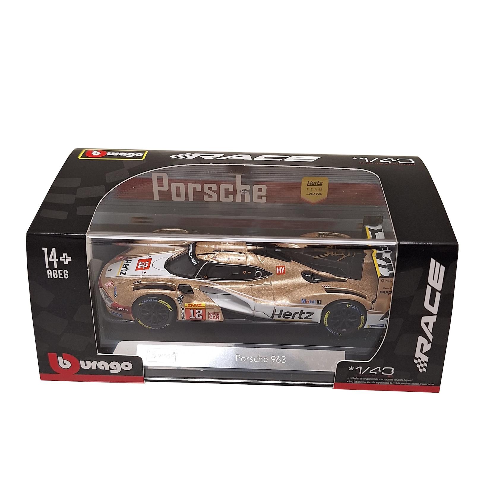 Bburago 18-38317 - Modellauto - Porsche 963 Hertz Team JOTA #12 (Maßstab 1:43) Sammler Motorsport