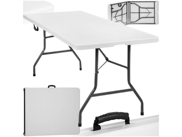 Camping Klapptisch 183x76x74cm - weiss