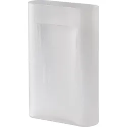 Ridge Vase 48,5 cm weiß aus Glas