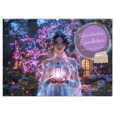 Futuristisches Landleben (Wandkalender 2027 DIN A2 quer), CALVENDO Monatskalender