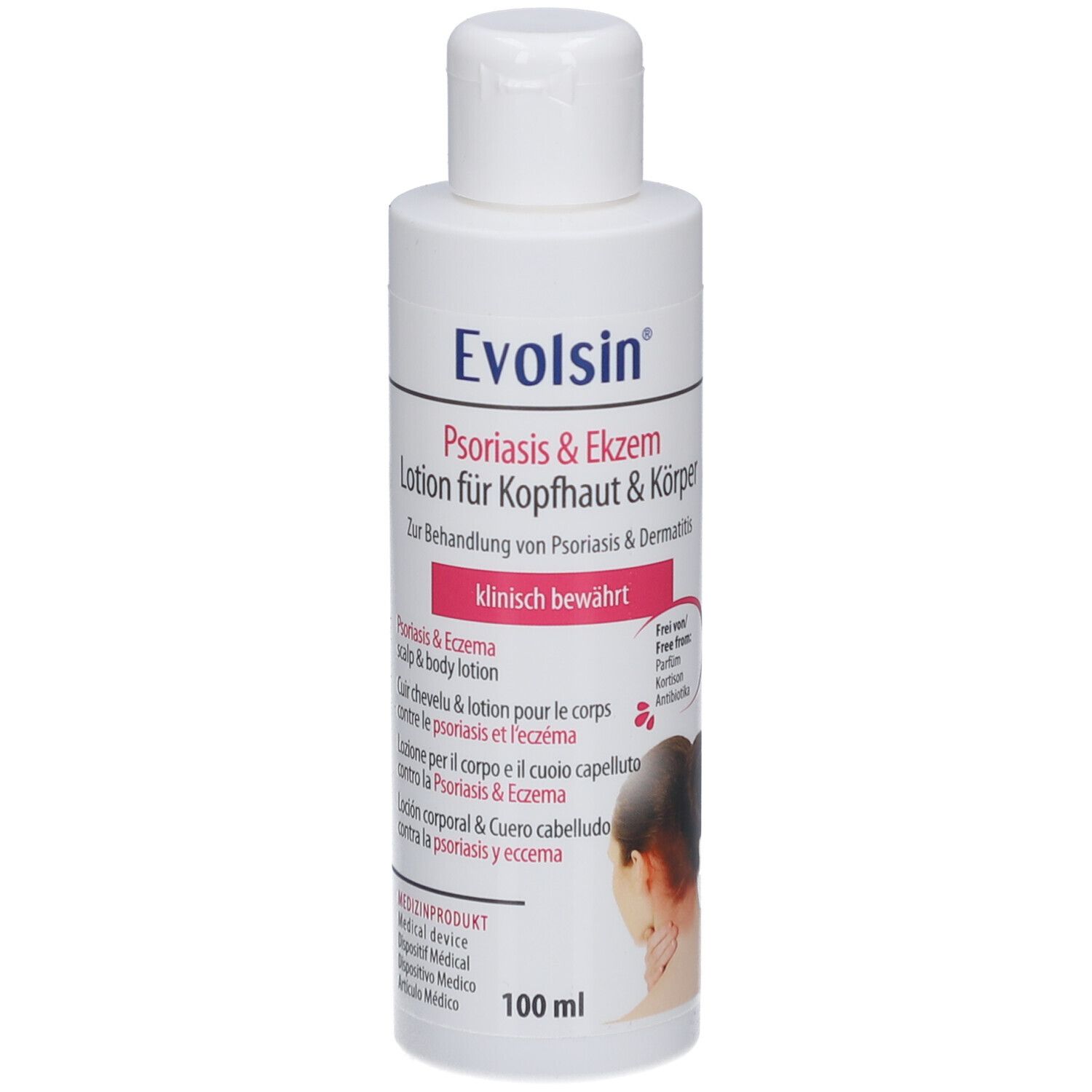 Evolsin Psoriasis & Ekzem Lotion Kopfhaut Körper 100 ml