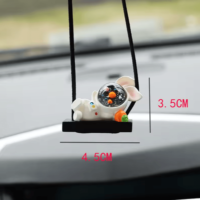 Inspire Curations Creative Swing Astronaut Car Pendant Interior Decoration headrest Radish