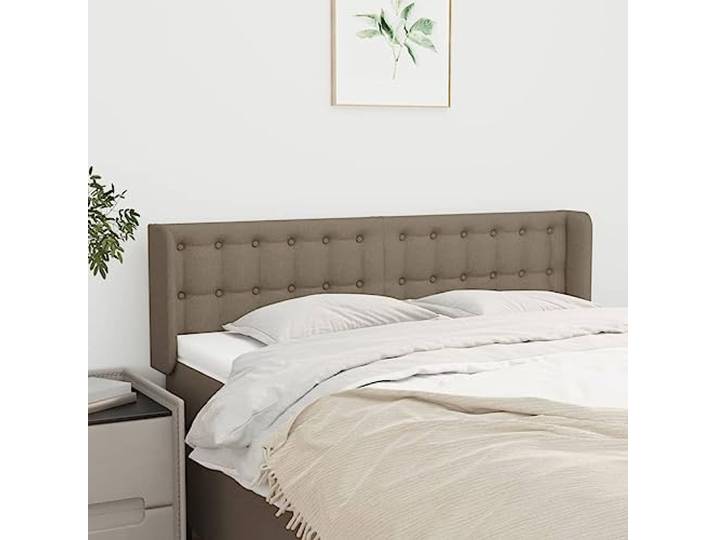 KTHLBRH Kopfteil aus Stoff, Taupe, klassisches Design, elegantes Design, verstellbare Rückenlehne, höhenverstellbar, Material robust und atmungsaktiv, mit Beinen aus Holz