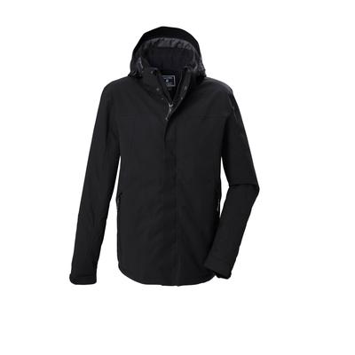 Funktionsjacke KILLTEC "KOW 2 MN JCKT", Herren, Gr. L, schwarz, Web, Obermaterial: 100% Polyester. Futter: 100% Polyester. Wattierung: 100% Polyester, unifarben, Jacken Funktionsjacke, mit Kinnschutz, atmungsaktiv, wasserdicht, winddicht