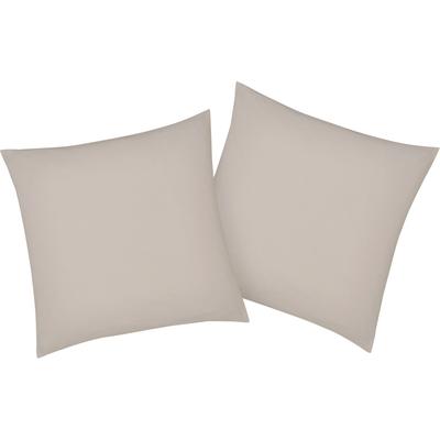 Kissenbezug BELLANA "Mako-Jersey-Exclusiv", weiß (schnee), B:40cm L:40cm, Baumwolle, Obermaterial: 100% Baumwolle, Kissenbezüge, Kissenbezug, aus reiner Baumwolle