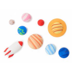 Legami Radiergummi Solar System, für Bleistifte, aus Gummi, 9 Stück