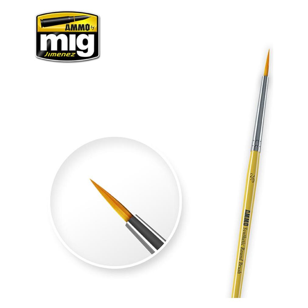 AMMO by MIG Jimenez AMMO MIG-8612 2/0 Syntetic Round Brush, Multicolour (A.MIG-8612)