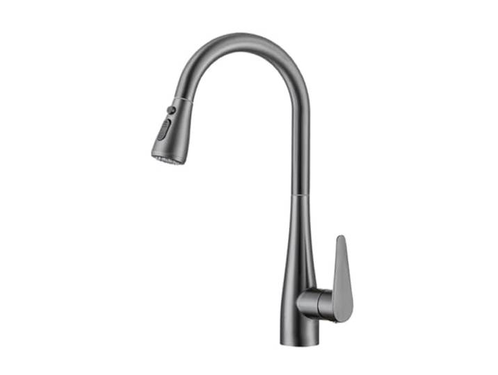 Wasserhahn Küche Küchenarmatur Aus Edelstahl Ausziehbares Gemüsewaschbecken mit heißem und kaltem Wasserhahn(Gray,G3/8)