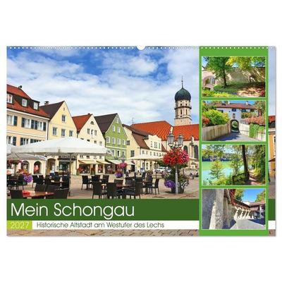 Mein Schongau - Historische Altstadt am Westufer des Lechs (Wandkalender 2027 DIN A2 quer), CALVENDO Monatskalender