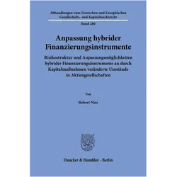 Nies:Anpassung hybrider Finanzierungsin, Fachbücher von Robert Nies