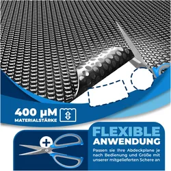 Kesser, Poolheizung, Pool Solarabdeckplane Rund 244 cm Solarfolie Stärke 120