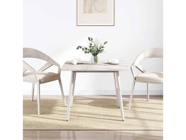 HGPOTUY Tischplatte Weiß 80x80x2,5 cm Massivholz Kiefer Quadratisch Massives Kiefernholz, weiße Oberfläche, abgerundete Ecken, für Couchtisch, Bartisch, Konsolentisch, Gastronomie