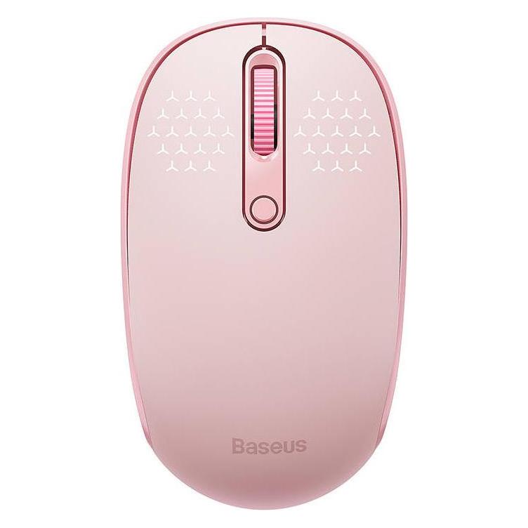 Baseus Kabellose Maus F01B Tri-Mode 2,4 G BT5.0 1600 DPI (rosa) (Kabellos) (B01055503413-00)
