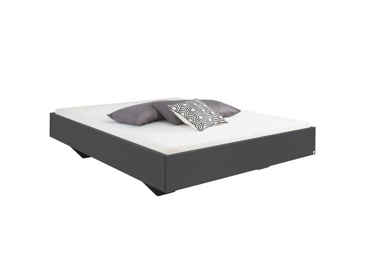 Futonbett - grau metallic - 160x200 cm
