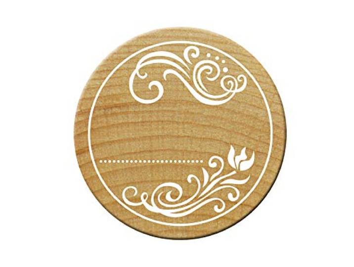 Woodies W22008 stempel ornament, hout, 3,4 x 3,4 x 3,5 cm