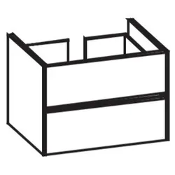 Artiqua 116 Waschtischunterschrank, Stahlgrau, 116-WU2L-AC06-7142-88 116-WU2L-AC06-7142-88