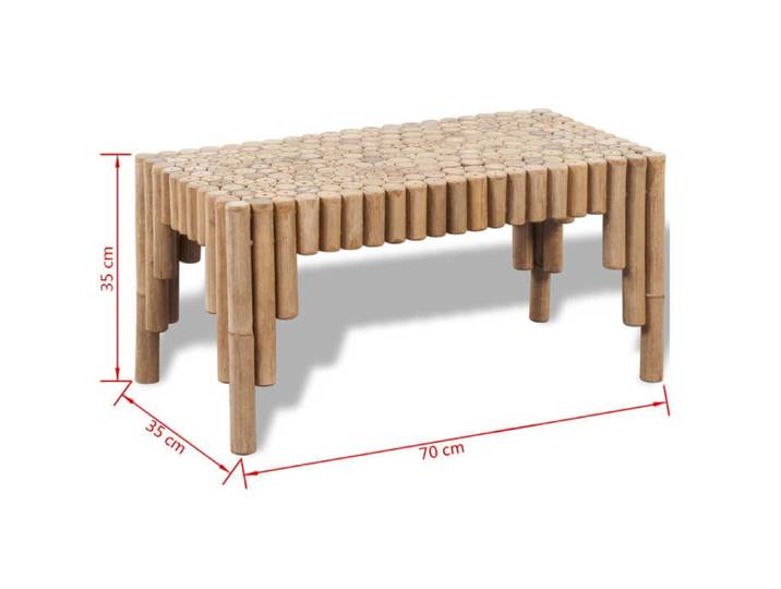 （LE SOLDE)Table basse/Table à café - PARAJ - Pour maison - Bambou_381055
