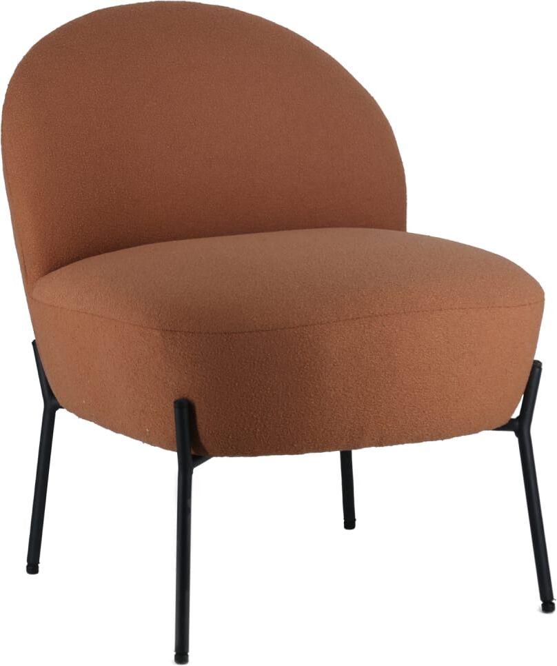 Happy Garden Fauteuil en tissu boucle orange Orange 64x70x55cm