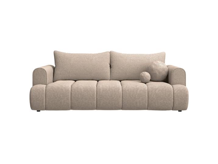 Dreisitziges Sofa Dandelino mit Schlafunktion, beige, hydrophobes