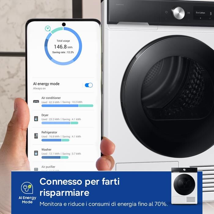 Samsung Asciugatrice Bespoke Ai Dv90db7845geu3 9kg Classea-bianco