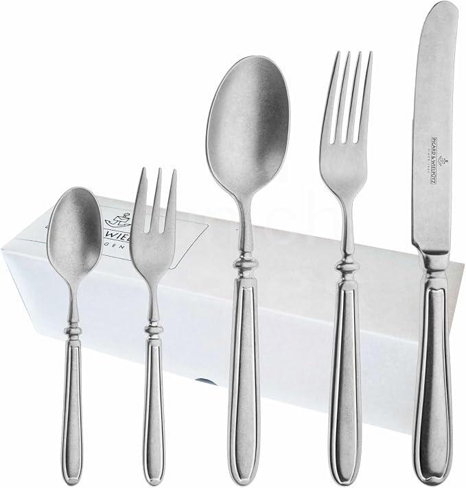 '- Besteckset 30teilig - Serie Landhaus vintage matt - Edelstahl - mattiert - spülmaschinenfest