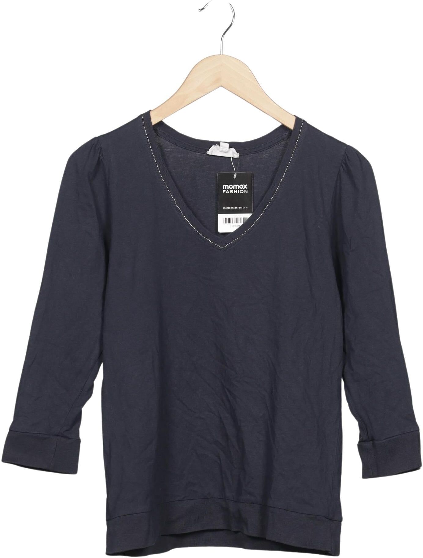 1 2 3 Paris Damen Langarmshirt, Marineblau, Gr. M, Baumwolle - Second Hand
